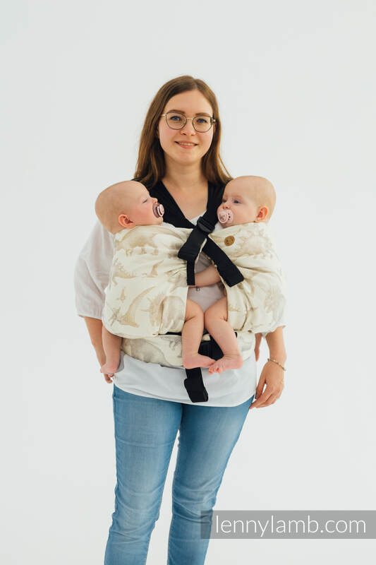 LennyTwin bæresele fra lennylamb, 100% bomull- JURASSIC PARK - ICE DESERT