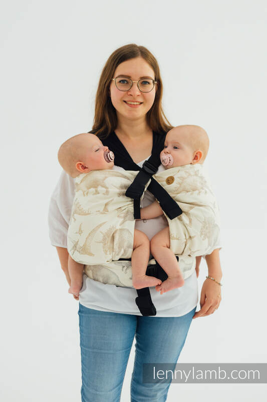 LennyTwin bæresele fra lennylamb, 100% bomull- JURASSIC PARK - ICE DESERT