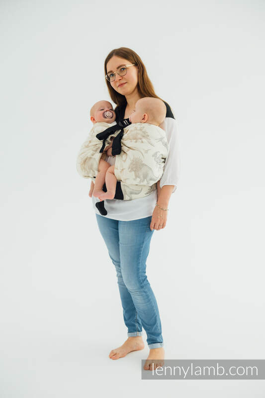 LennyTwin bæresele fra lennylamb, 100% bomull- JURASSIC PARK - ICE DESERT