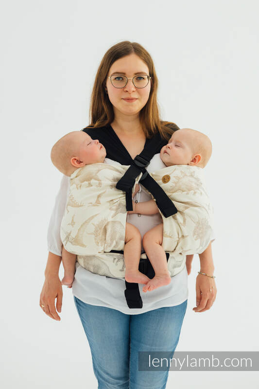 LennyTwin bæresele fra lennylamb, 100% bomull- JURASSIC PARK - ICE DESERT