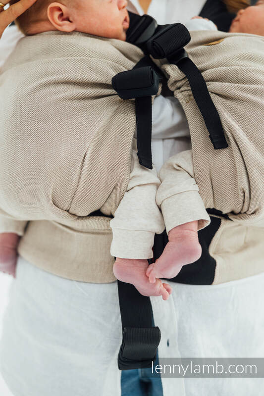 LennyTwin bæresele fra lennylamb,  100% bomull- PEANUT BUTTER