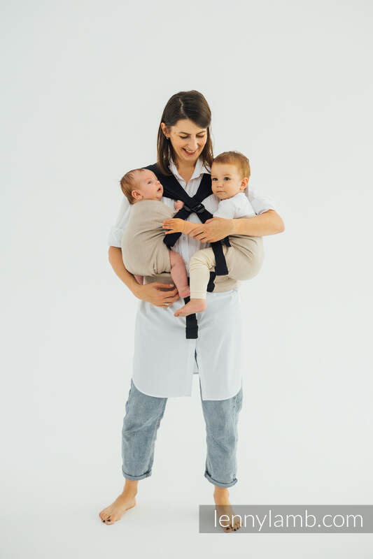 LennyTwin bæresele fra lennylamb,  100% bomull- PEANUT BUTTER