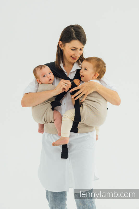 LennyTwin bæresele fra lennylamb,  100% bomull- PEANUT BUTTER