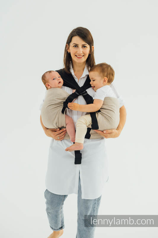 LennyTwin bæresele fra lennylamb,  100% bomull- PEANUT BUTTER