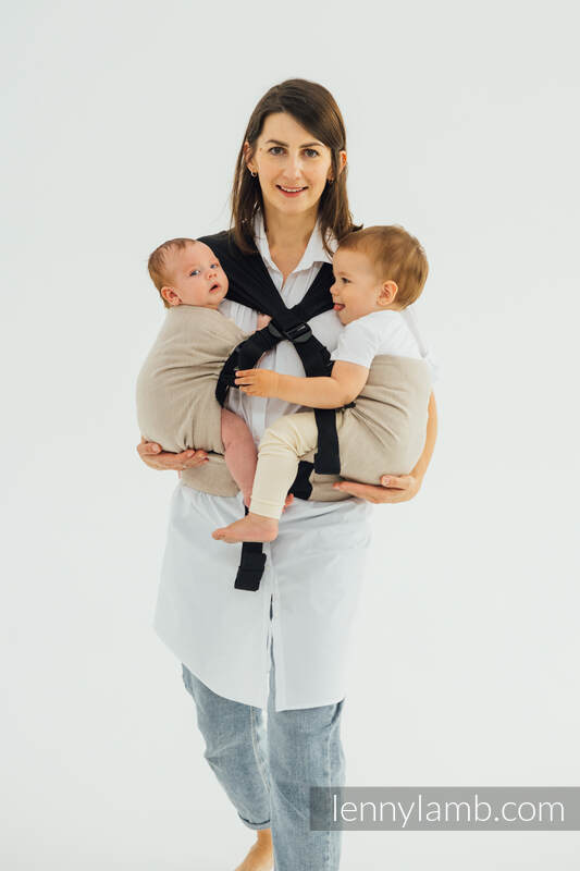 LennyTwin bæresele fra lennylamb,  100% bomull- PEANUT BUTTER