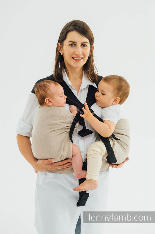 LennyTwin bæresele fra lennylamb,  100% bomull- PEANUT BUTTER