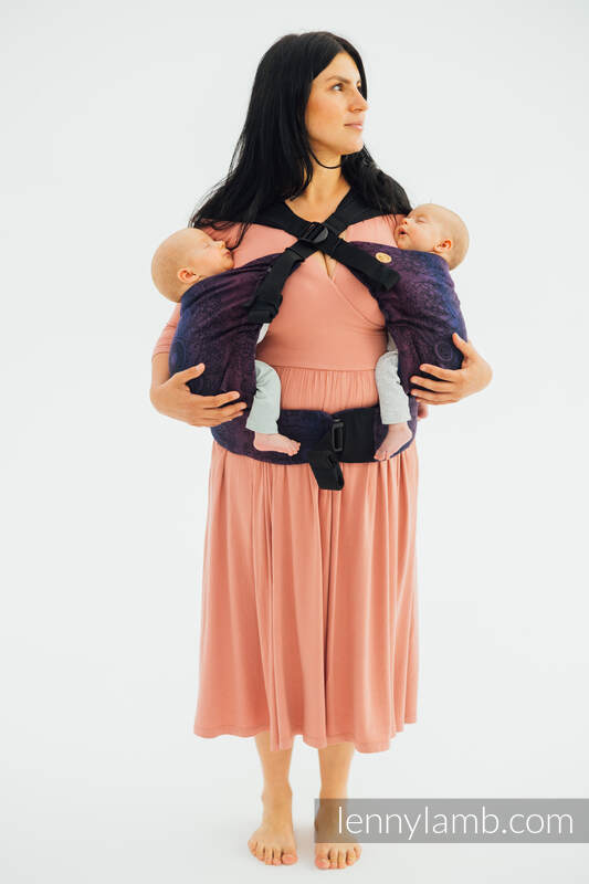 LennyTwin bæresele fra lennylamb, 100% bomull- WILD WINE - BOUQUET