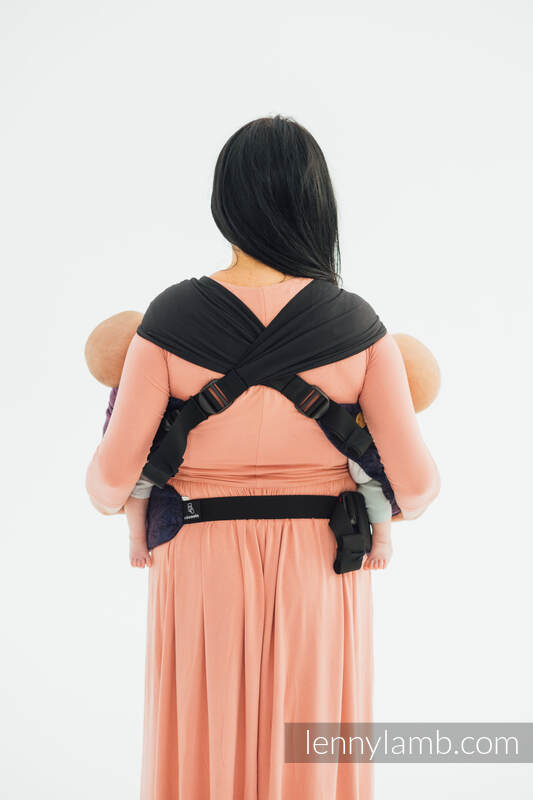 LennyTwin bæresele fra lennylamb, 100% bomull- WILD WINE - BOUQUET