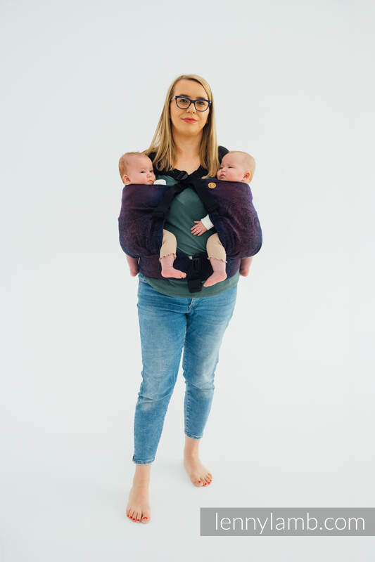 LennyTwin bæresele fra lennylamb, 100% bomull- WILD WINE - BOUQUET