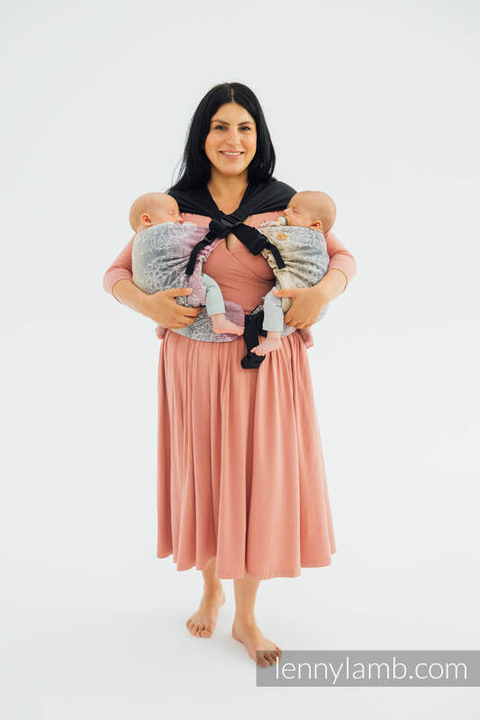 LennyTwin bæresele fra lennylamb, 100% bomull- WILD WINE - VINEYARD