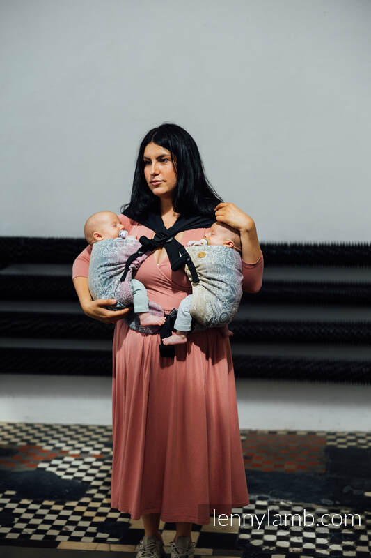 LennyTwin bæresele fra lennylamb, 100% bomull- WILD WINE - VINEYARD