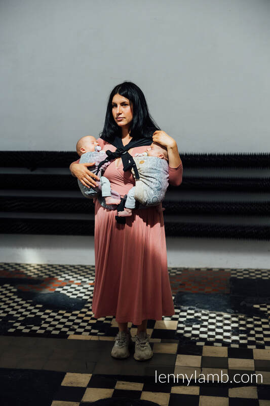 LennyTwin bæresele fra lennylamb, 100% bomull- WILD WINE - VINEYARD