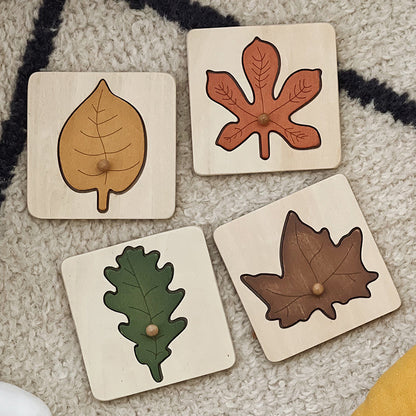 Montessori blad pussel