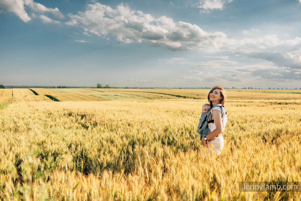 LennyLight bæresele, Standard størrelse, chevron weave, 100% lin - ARROW - WAVE