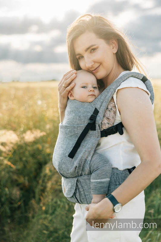 LennyLight bæresele, Standard størrelse, chevron weave, 100% lin - ARROW - WAVE