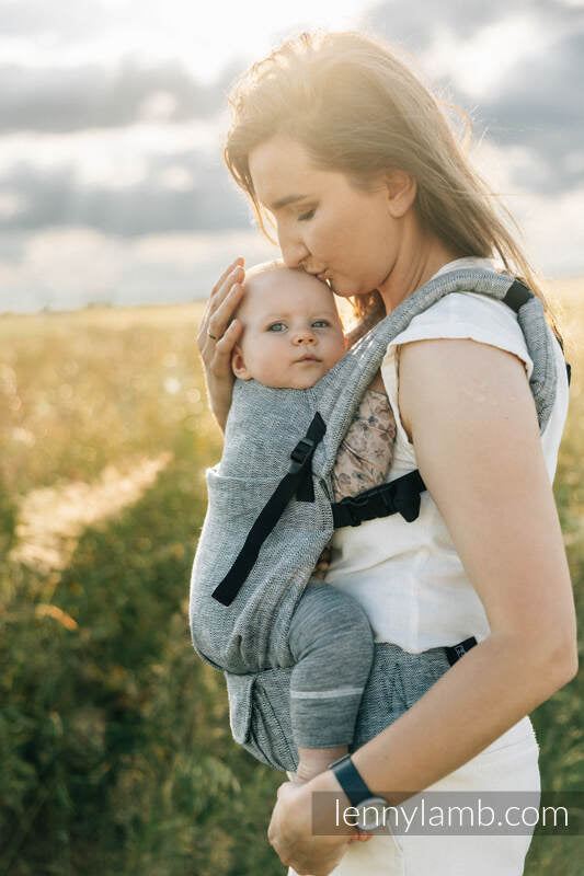 LennyLight bæresele, Standard størrelse, chevron weave, 100% lin - ARROW - WAVE