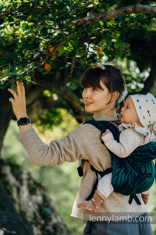 Lenny Buckle Onbuhimo bæresele (63% bomull, 37% merino ull) - ZEBRA - SAVANNA