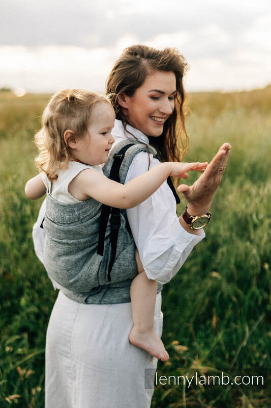 LennyPreschool bæresele,  100% lin - ARROW - WAVE