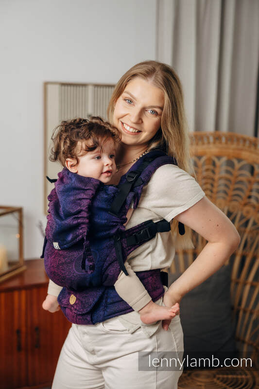 LennyUpGrade bæresele, 100% bomull - WILD WINE - BOUQUET