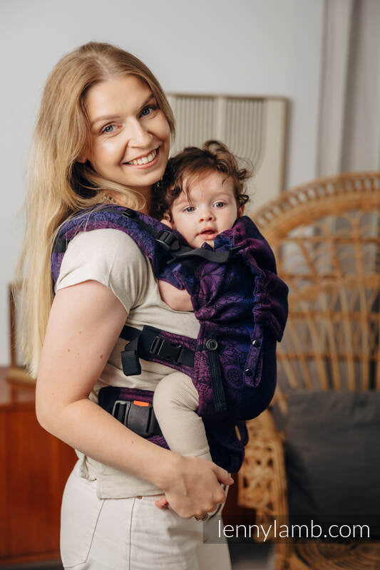 LennyUpGrade bæresele, 100% bomull - WILD WINE - BOUQUET