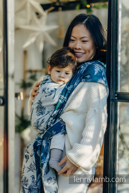 Bæresjal fra Lennylamb, Jacquard Weave (61% merino ull, 33% bomull, 4% silke, 2% cashmere) - HERBARIUM - KAY