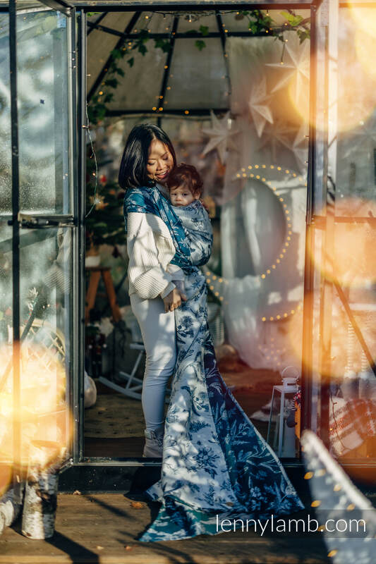 Bæresjal fra Lennylamb, Jacquard Weave (61% merino ull, 33% bomull, 4% silke, 2% cashmere) - HERBARIUM - KAY