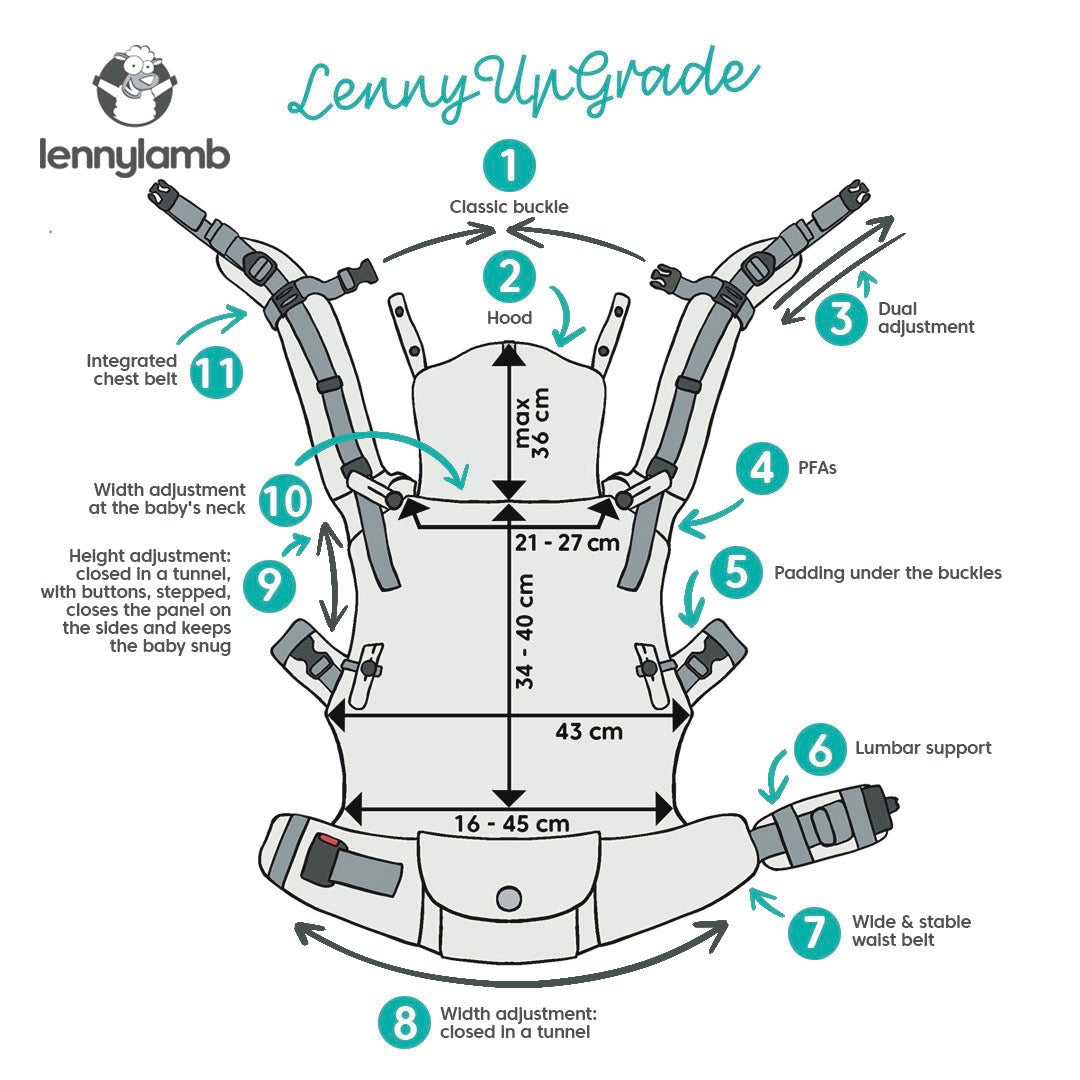 Bæresele til større barn - Lennylamb bæresele i 100% lin