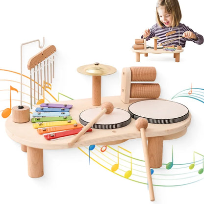 Musikkbord til barn -Musikkinstrumenter - Trommer & piano