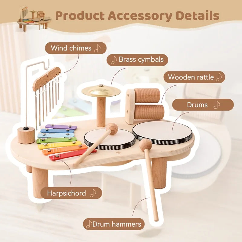 Musikkbord til barn -Musikkinstrumenter - Trommer & piano