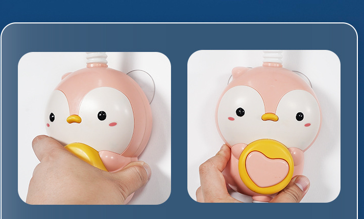 Elektrisk dusjhode som spruter vann