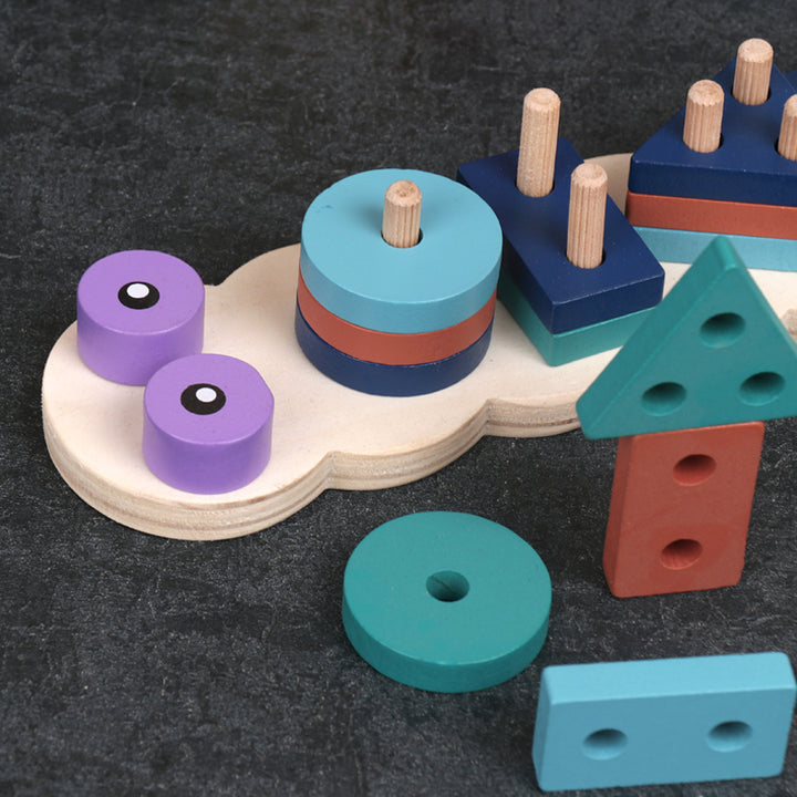 Montessori byggeklosser - Læringsleke til barn - Montessori aktivitetsleke