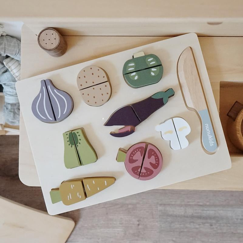 Puslebrett med grønnsaker