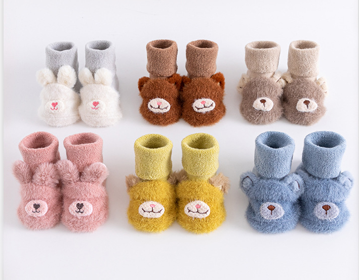 Søte og myke tøfler i tykk bomull