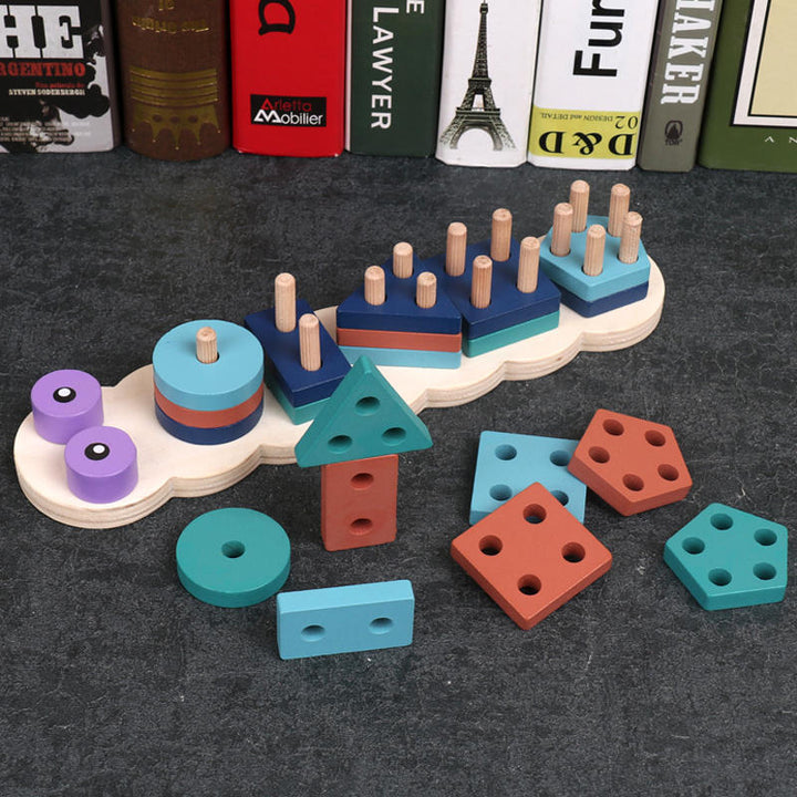 Montessori byggeklosser - Læringsleke til barn - Montessori aktivitetsleke