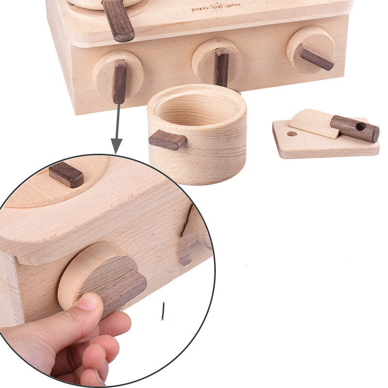 Mini lekekjøkken i tre