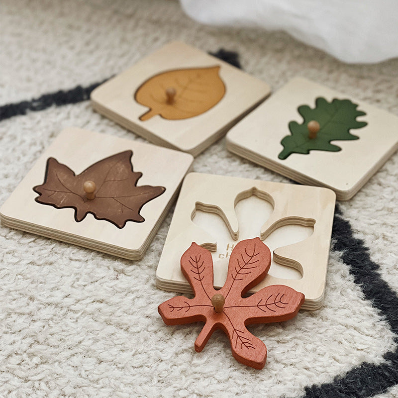 Montessori blad pussel